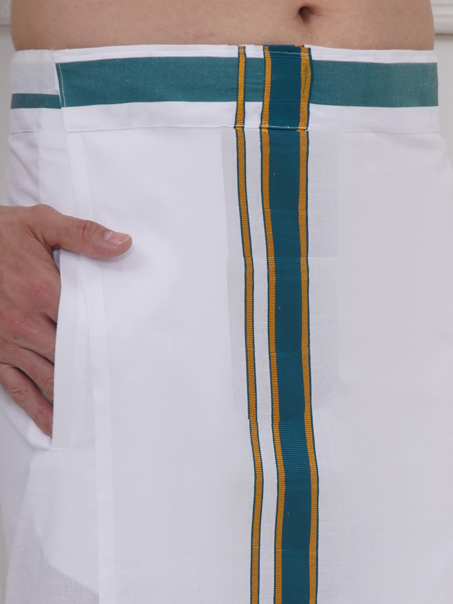 Mens Readymade Cotton Dhoti With color Border