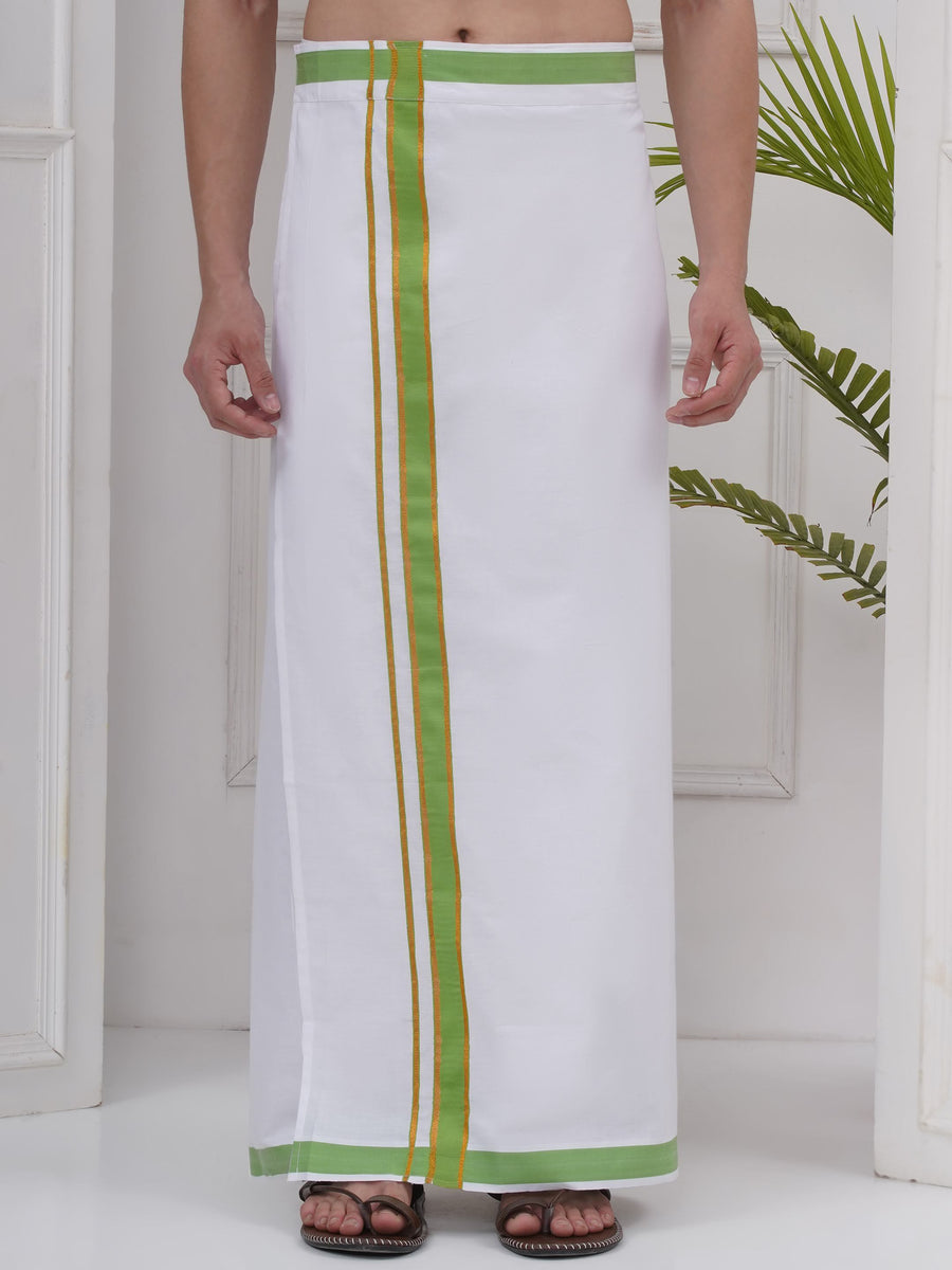 Mens Readymade Cotton Dhoti With color Border