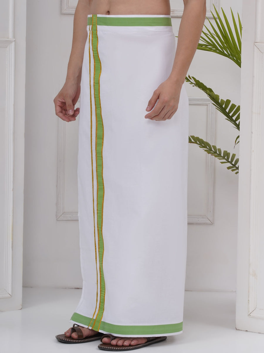 Mens Readymade Cotton Dhoti With color Border