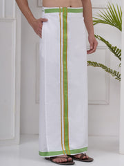 Mens Readymade Cotton Dhoti With color Border