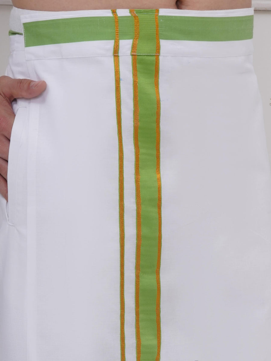 Mens Readymade Cotton Dhoti With color Border