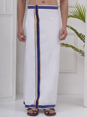 Mens Readymade Cotton Dhoti With color Border