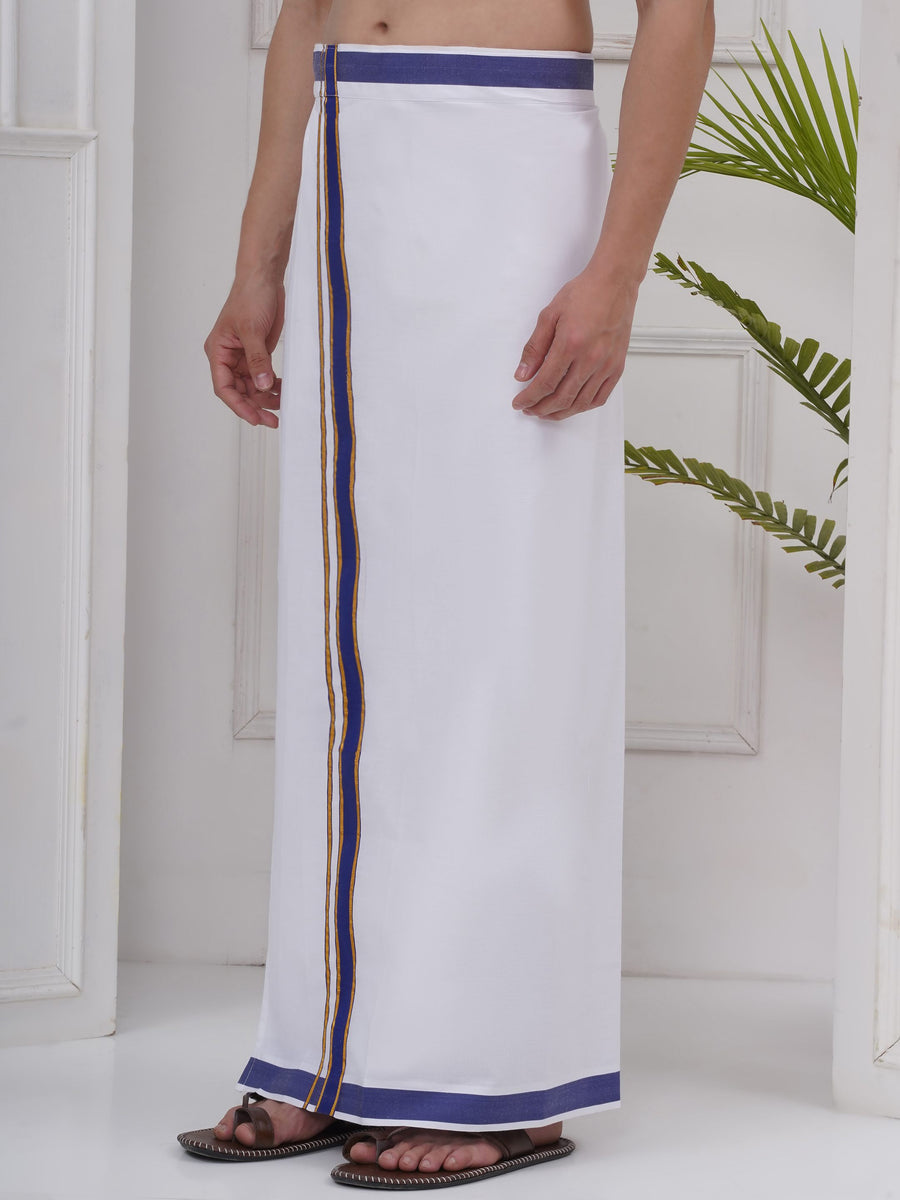 Mens Readymade Cotton Dhoti With color Border