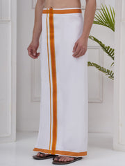 Mens Readymade Cotton Dhoti With color Border