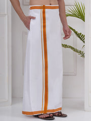 Mens Readymade Cotton Dhoti With color Border