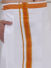Mens Readymade Cotton Dhoti With color Border