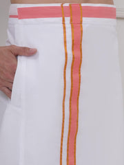 Mens Readymade Cotton Dhoti With color Border