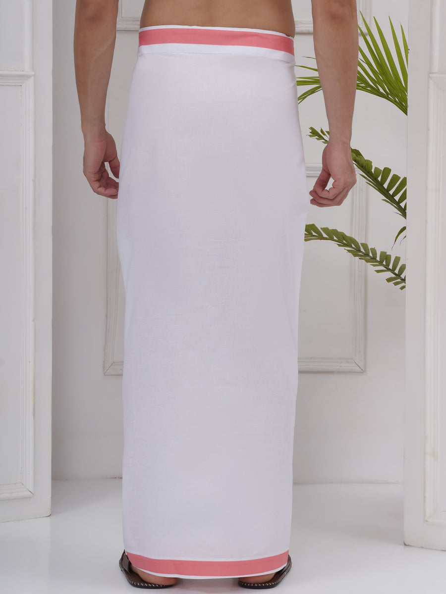 Mens Readymade Cotton Dhoti With color Border