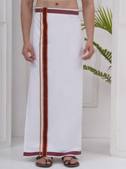 Mens Readymade Cotton Dhoti With color Border