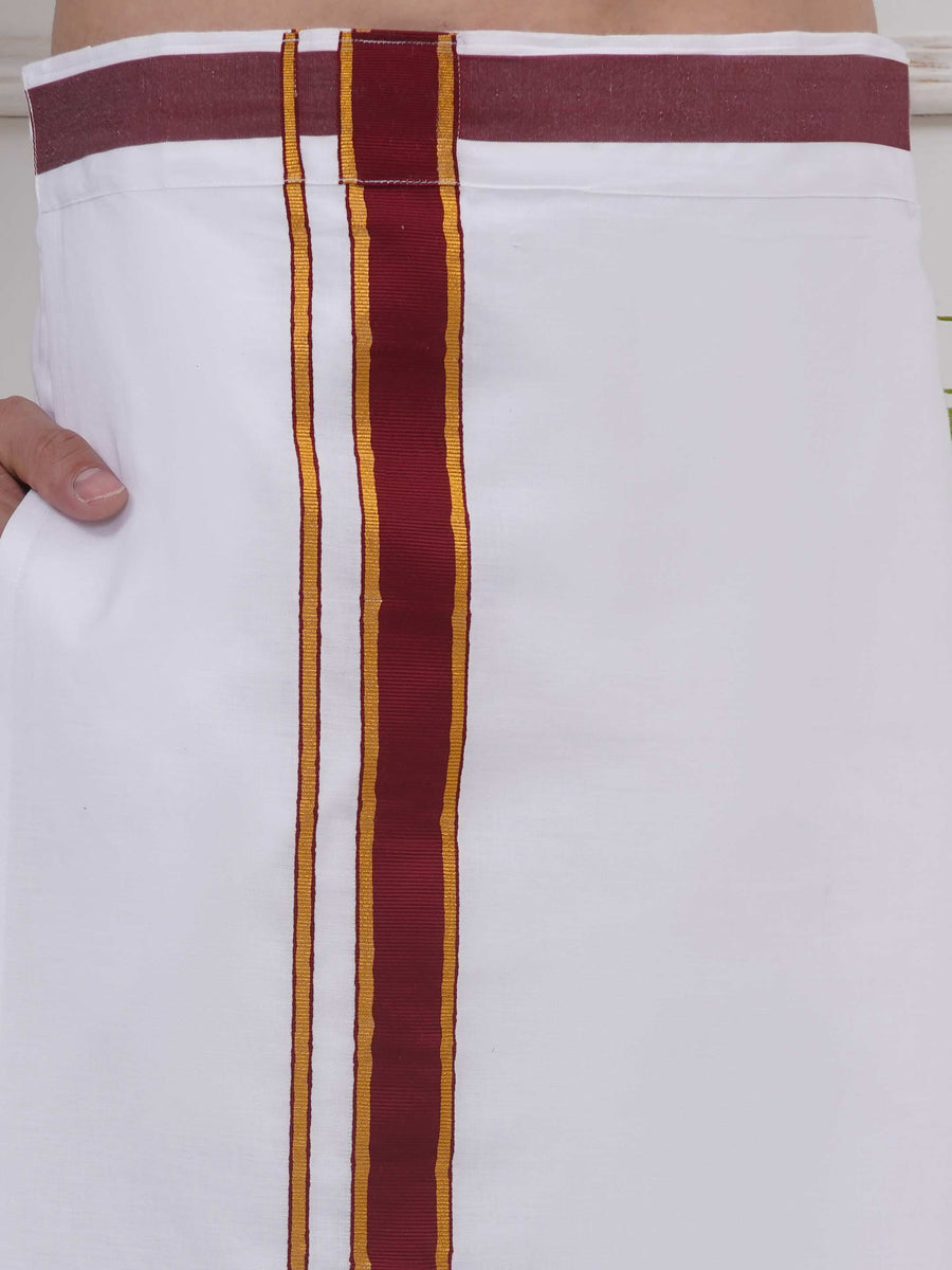 Mens Readymade Cotton Dhoti With color Border