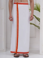 Mens Readymade Cotton Dhoti With color Border