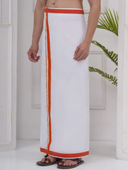 Mens Readymade Cotton Dhoti With color Border