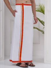 Mens Readymade Cotton Dhoti With color Border