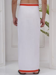 Mens Readymade Cotton Dhoti With color Border