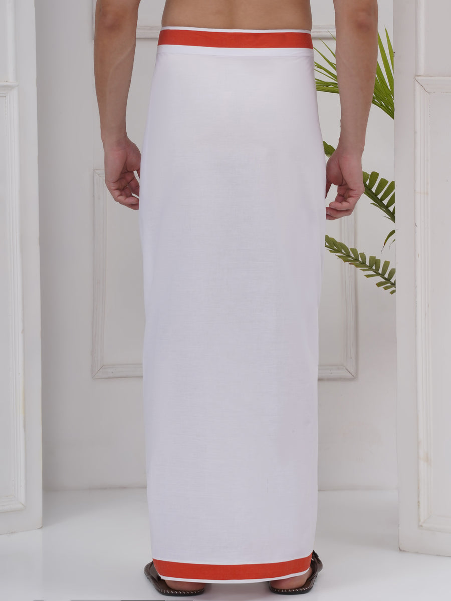 Mens Readymade Cotton Dhoti With color Border