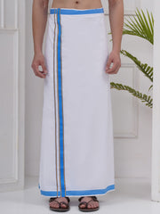 Mens Readymade Cotton Dhoti With color Border