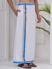 Mens Readymade Cotton Dhoti With color Border