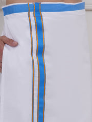 Mens Readymade Cotton Dhoti With color Border