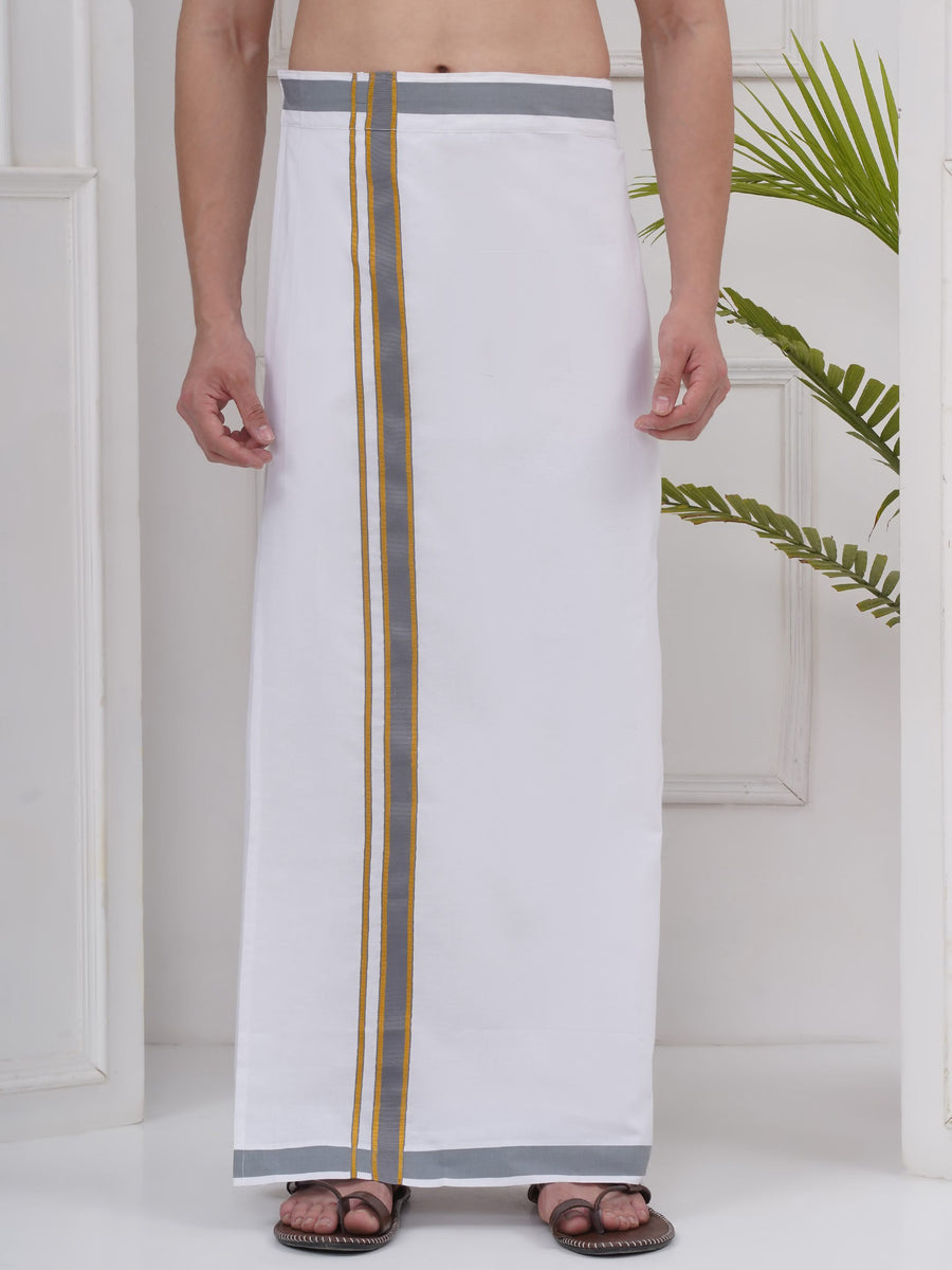 Mens Readymade Cotton Dhoti With color Border