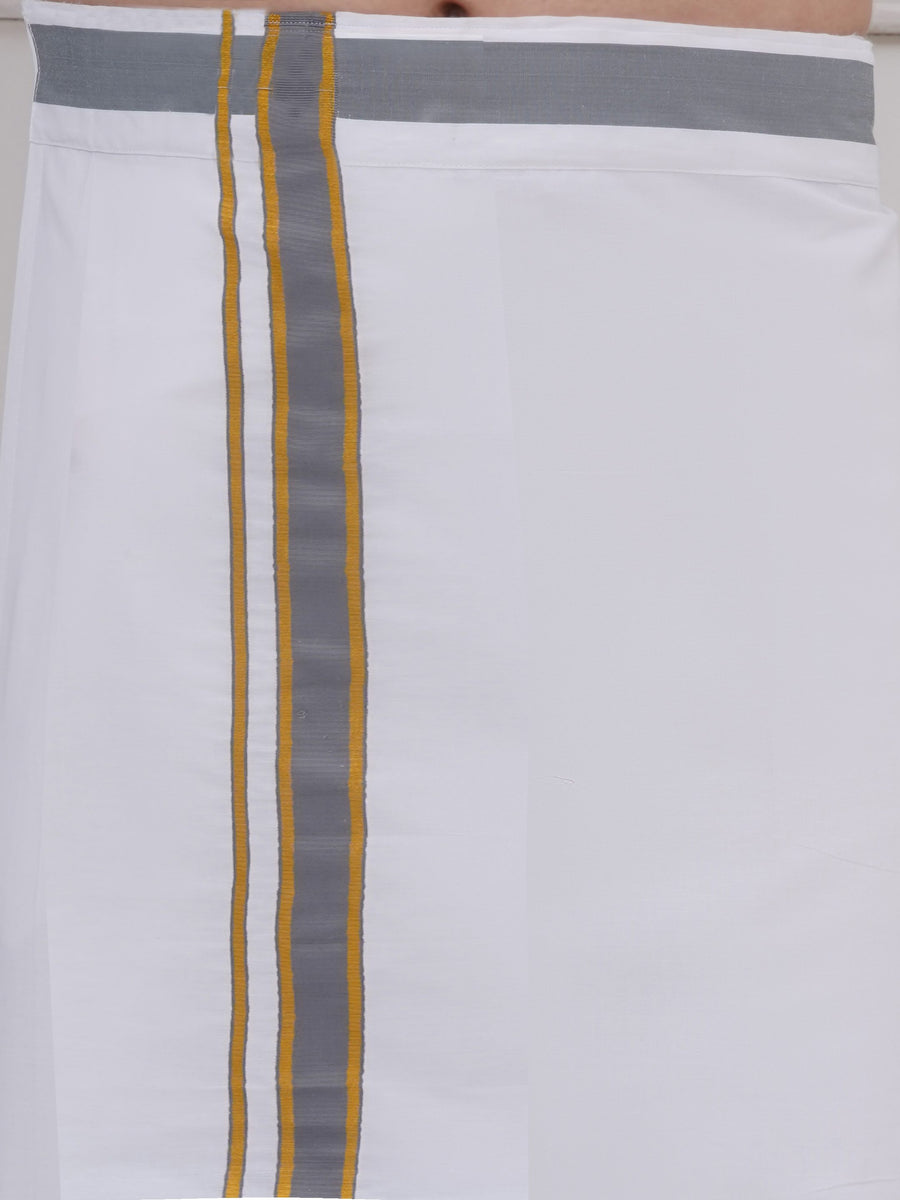 Mens Readymade Cotton Dhoti With color Border