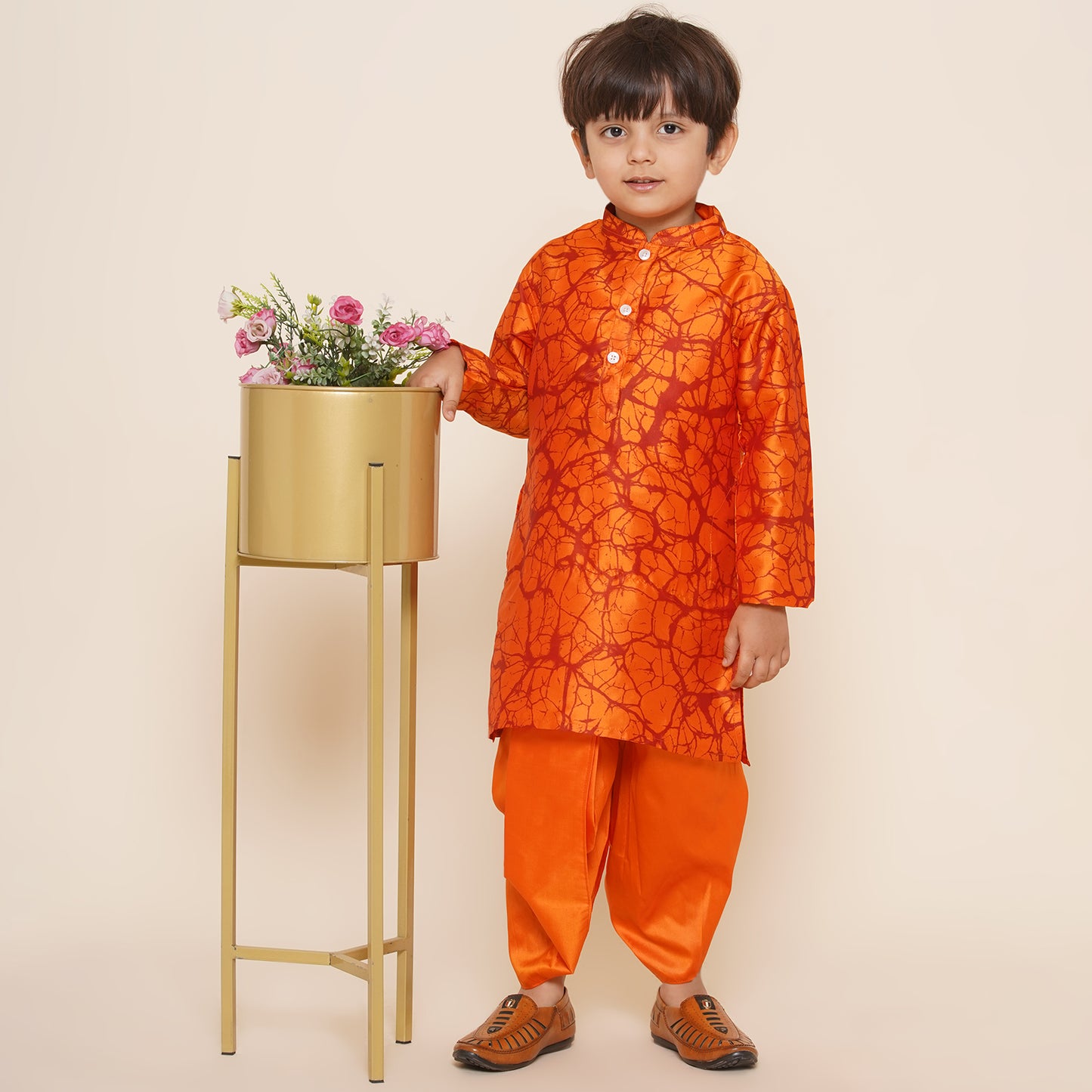 Boys Printed Kurta and Dhotipant Set