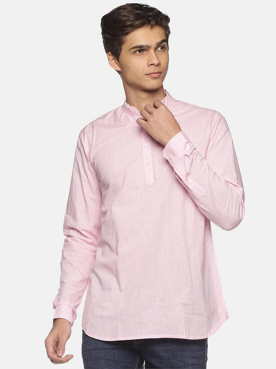 Men Solid Colour Slub Cotton Kurta