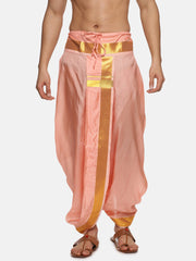 Men Silk Touch Gold Zari Dhoti Pant