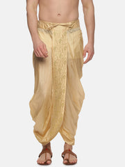 Men Art Silk Biscuit Colour D1 Embroidery Dhoti Pant.