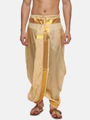 Men Silk Touch Gold Zari Dhoti Pant