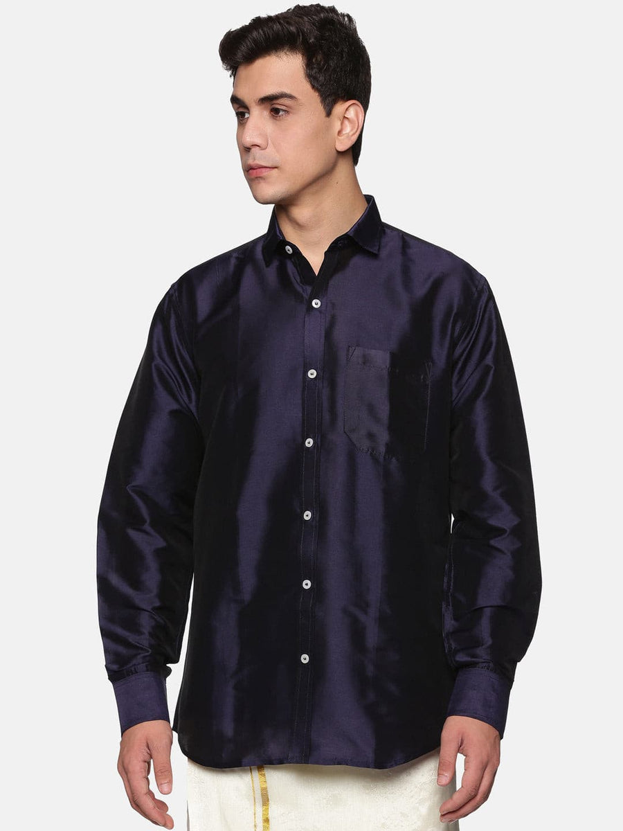 Men Solid Colour Regular Fit Full Sleeve Ethnic Shirt