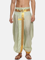 Men Silk Touch Gold Zari Dhoti Pant