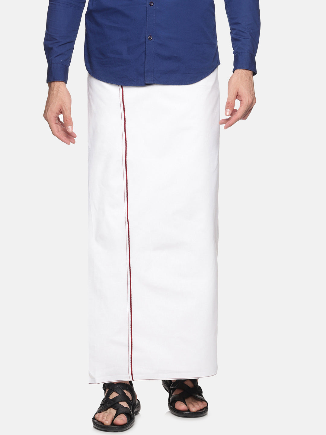 Men Cotton Traditional  White Colour Regular Dhoti