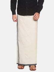 Men Cotton Traditional Off White Colour Regular Dhoti