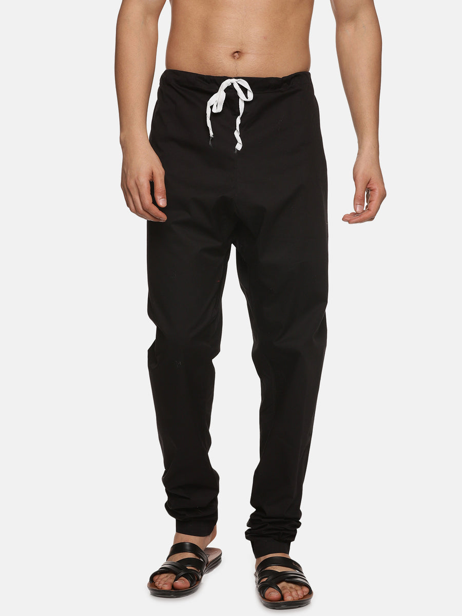 Men Cotton Drawstring Closure Pyjama With Pocket