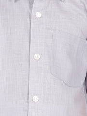 Boys Solid Colour Cotton Readymade Shirt With Dhoti Set