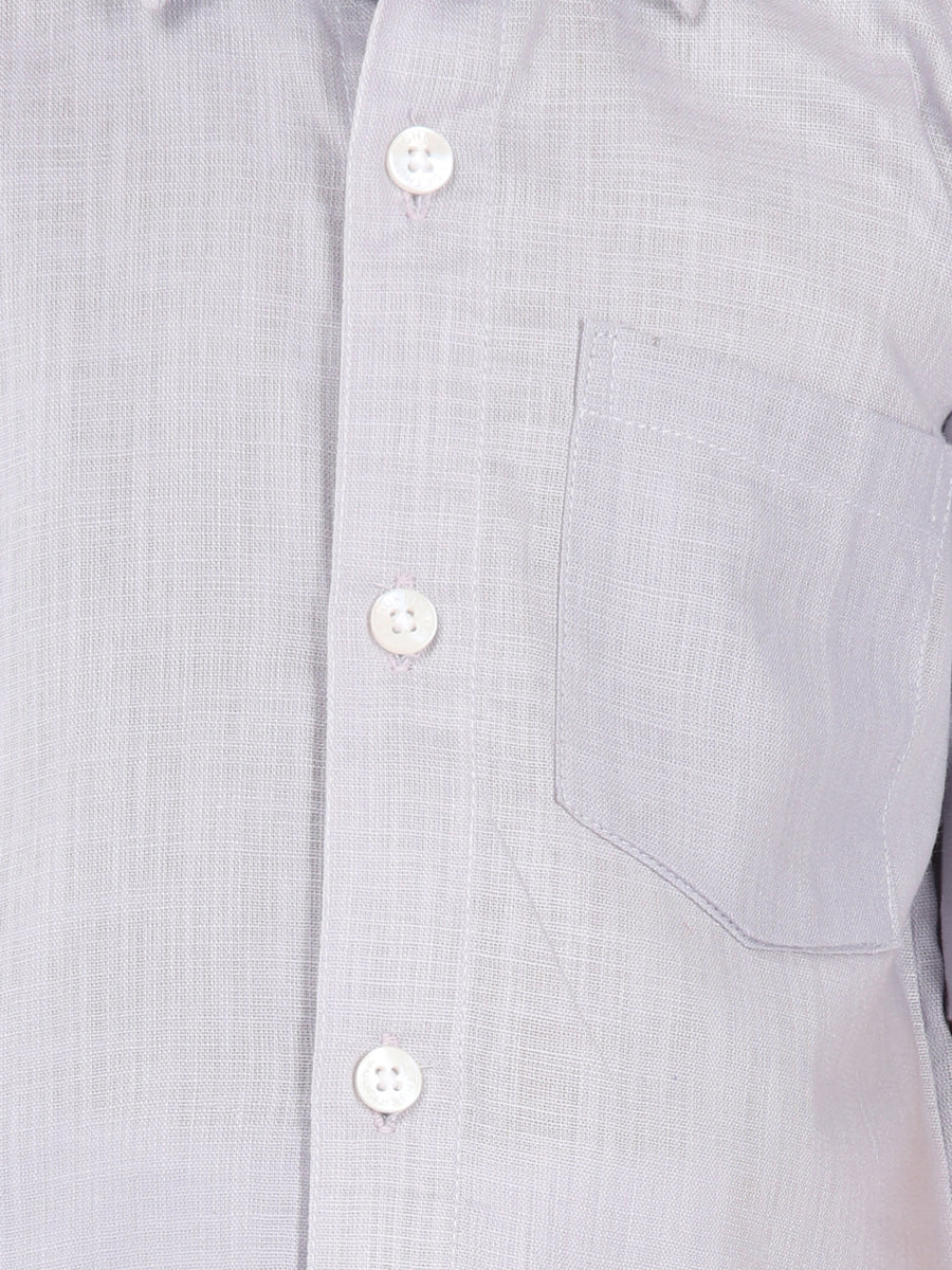 Boys Solid Colour Cotton Readymade Shirt With Dhoti Set