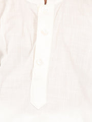 Boys Off White Colour Cotton Kurta Dhoti Pant Set.