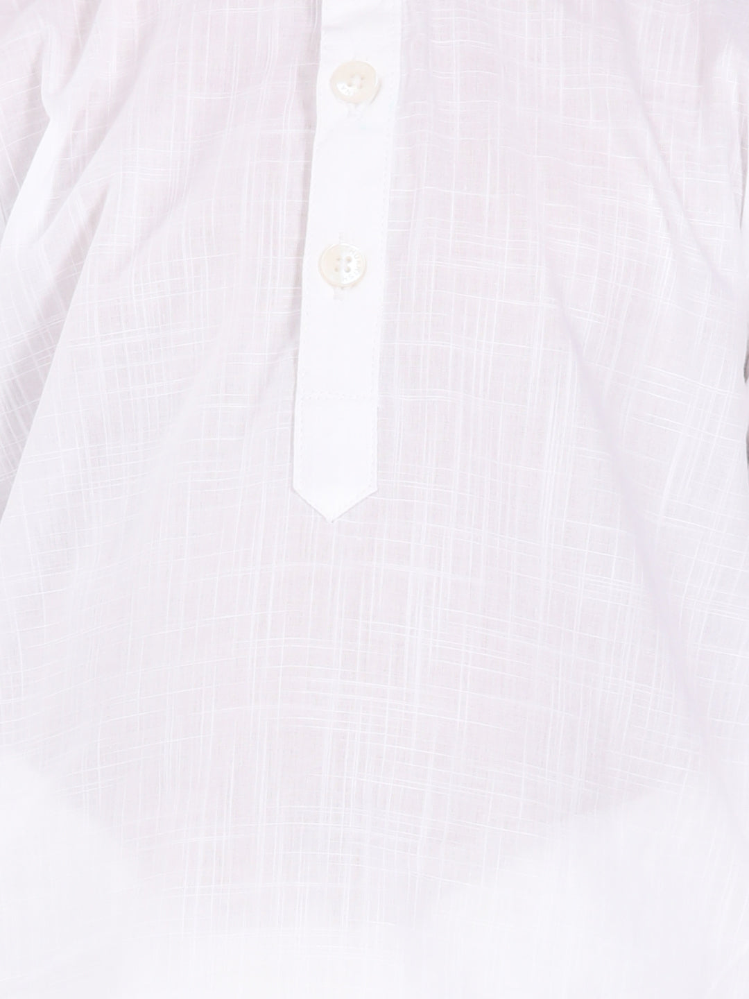 Boys White Colour Cotton Kurta Dhoti Pant Set.