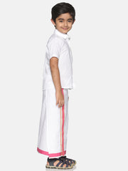 Boys Shirt With Dhoti Set.