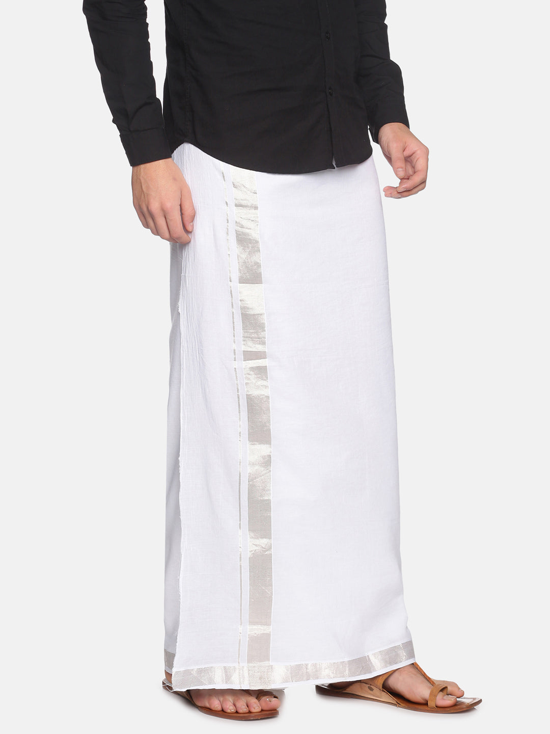 Men Cotton Traditional  White Colour Regular Dhoti.