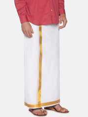 Men Cotton Traditional White Colour Regular Dhoti