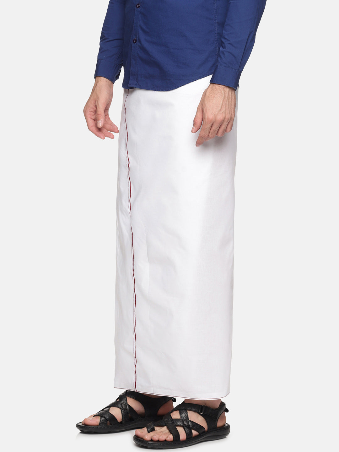 Men Cotton Traditional  White Colour Regular Dhoti.