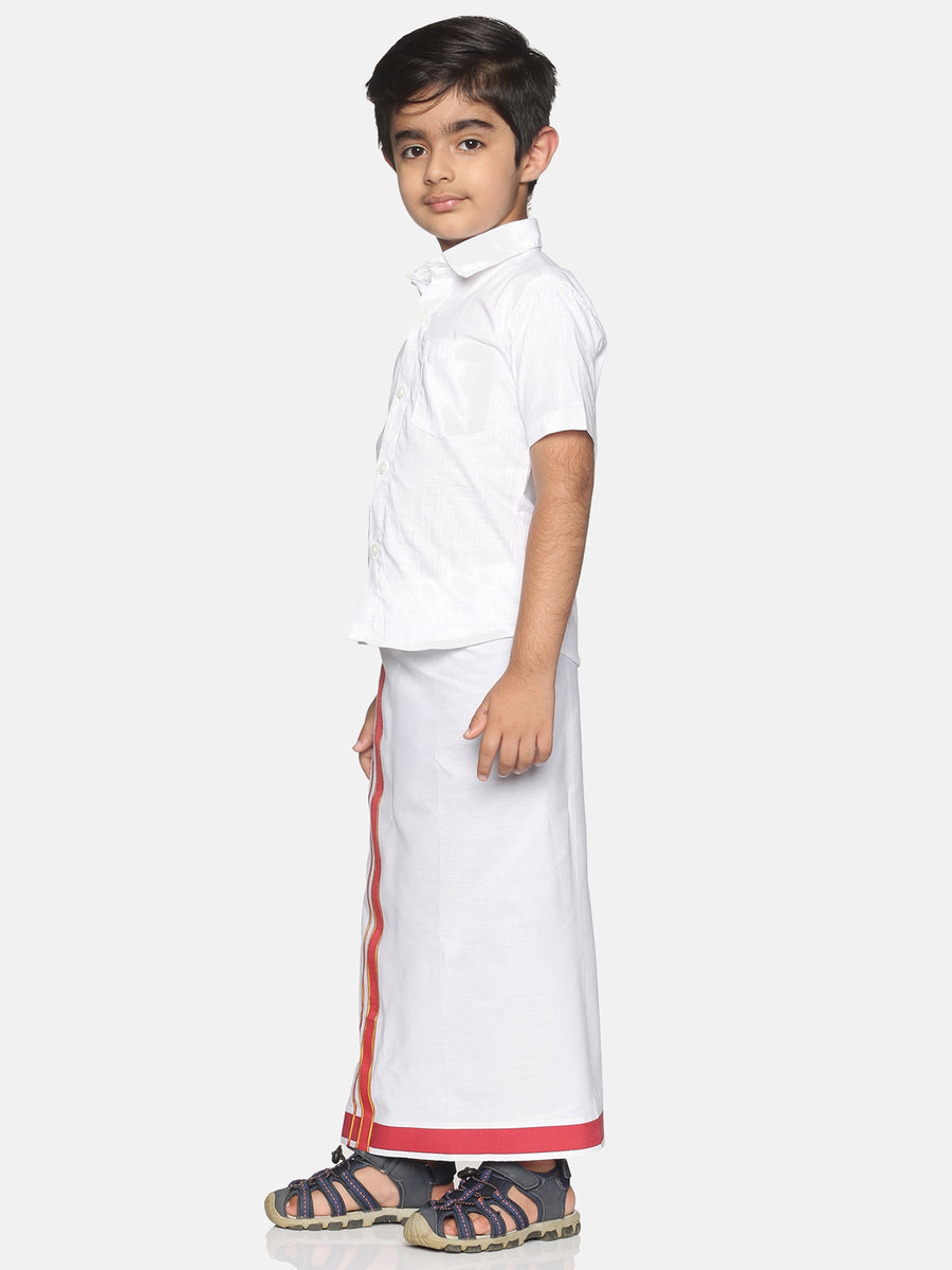 Boys Shirt With Dhoti Set.