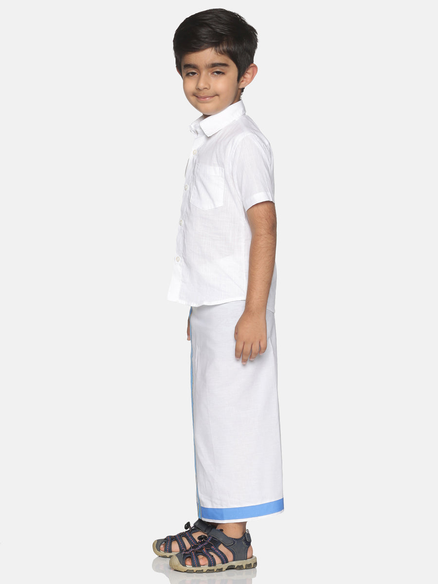 Boys Shirt With Dhoti Set.
