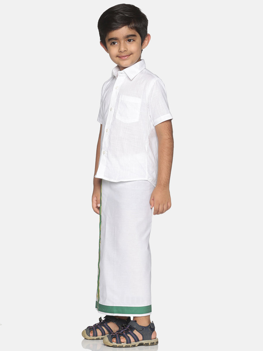 Boys Shirt With Dhoti Set.