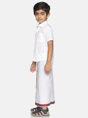 Boys Shirt With Dhoti Set.