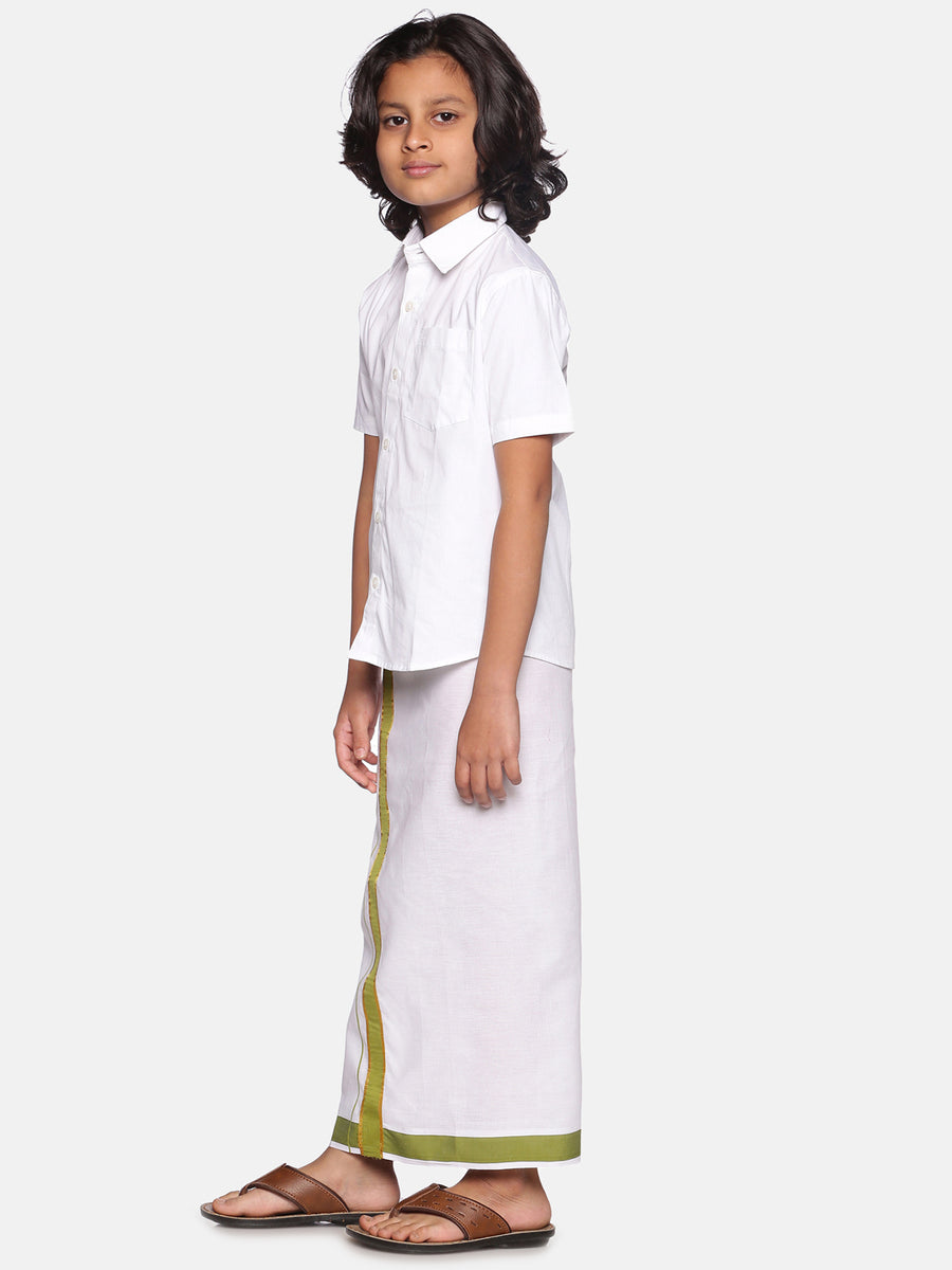 Boys Shirt With Dhoti Set.