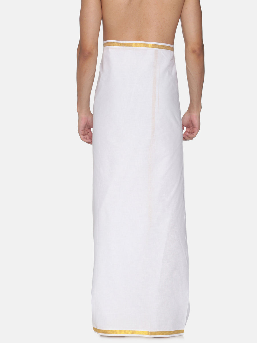 Men Cotton Traditional White Colour Regular Dhoti.