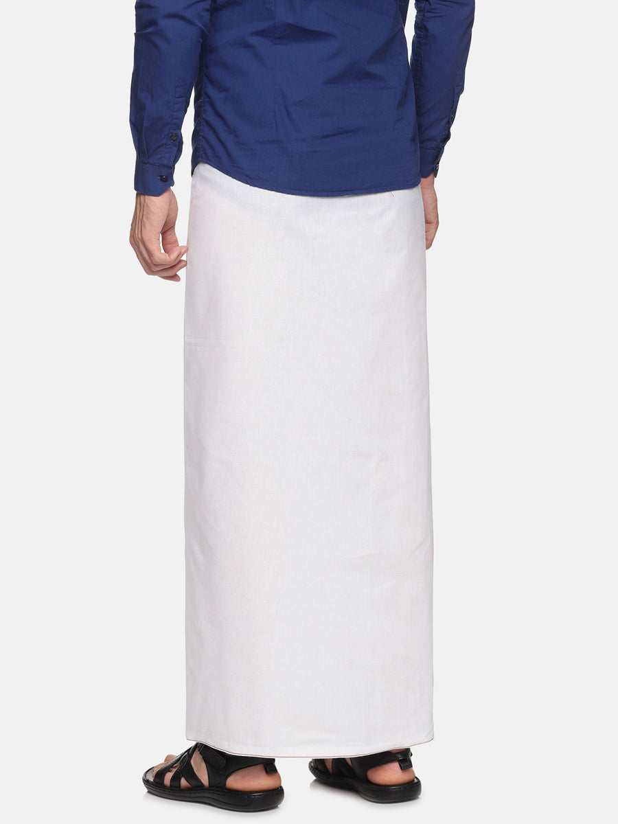 Men Cotton Traditional  White Colour Regular Dhoti.