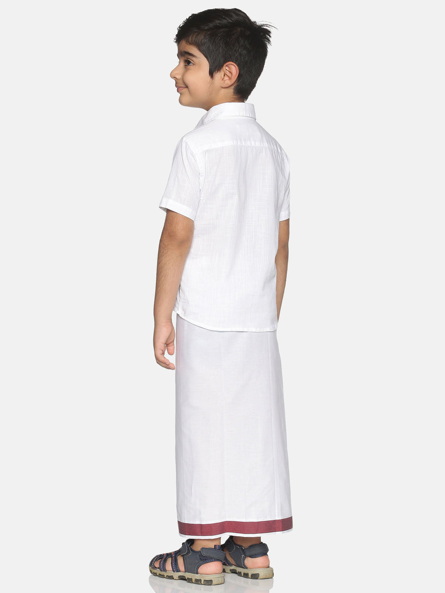 Boys Shirt With Dhoti Set.